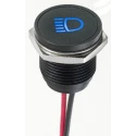 APEM Blue LED Panel Mount Indicator Q16F5BXXB12E-3AJ, 16 mm, Lead Wire Termination, IP67, 13.2V DC