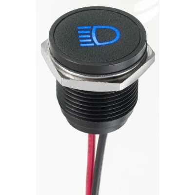 APEM Blue LED Panel Mount Indicator Q16F5BXXB12E-3AJ, 16 mm, Lead Wire Termination, IP67, 13.2V DC