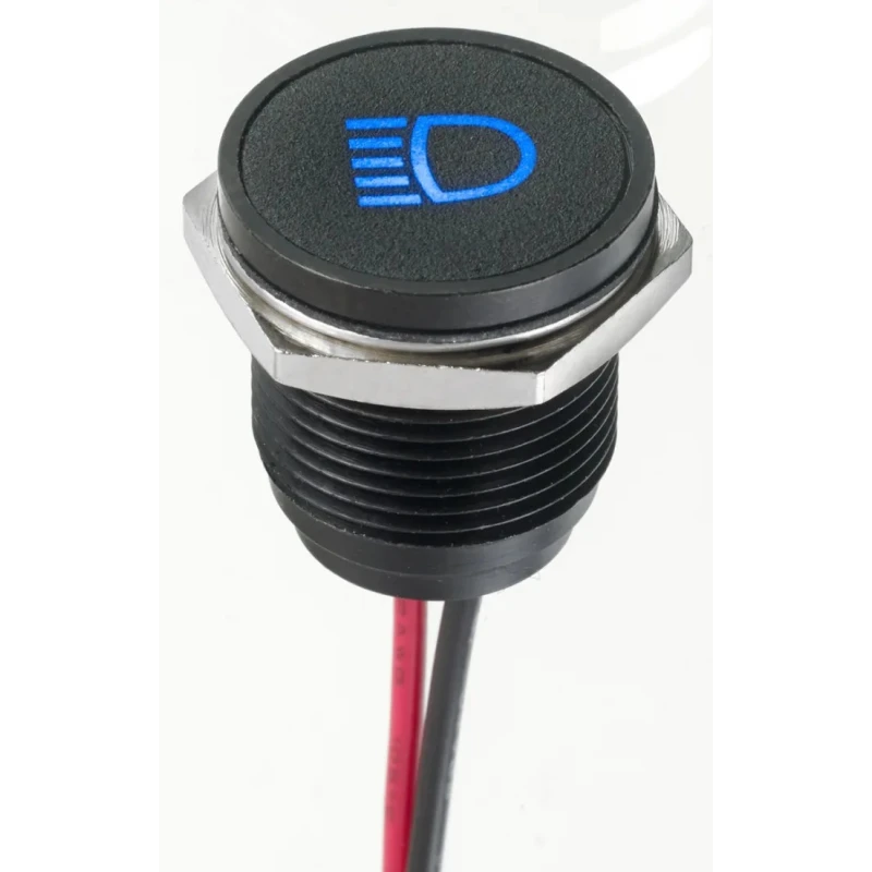 APEM Blue LED Panel Mount Indicator Q16F5BXXB12E-3AJ, 16 mm, Lead Wire Termination, IP67, 13.2V DC