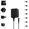 Friwo Interchangeable AC/DC Adapter 7.5W, 12V DC Output, 600mA, Universal Plug, FW8002 EDV1898110RS