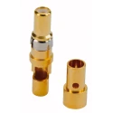 CONEC Female Solder D-Sub Connector Coaxial Contact, 3.2 mm, Gold over Nickel, 132J20029X, 12 AWG