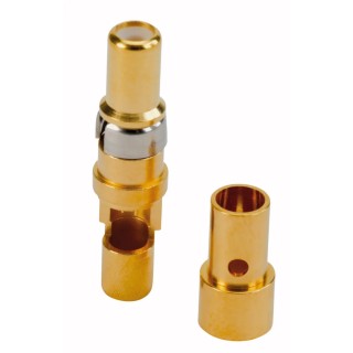 CONEC Female Solder D-Sub Connector Coaxial Contact, 3.2 mm, Gold over Nickel, 132J20029X, 12 AWG