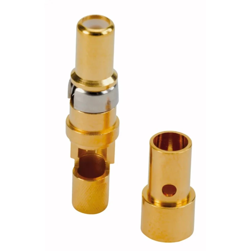 CONEC Female Solder D-Sub Connector Coaxial Contact, 3.2 mm, Gold over Nickel, 132J20029X, 12 AWG