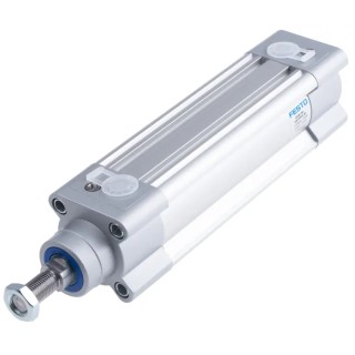 Festo Pneumatic Cylinder 40mm Bore, 100mm Stroke, Double Acting, Aluminium Body, DSBC-40-100-PPVA-N3
