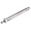 Festo DSNU-25-150-P-A Pneumatic Cylinder, 291.5mm Length, Stainless Steel, Elastomer Cushioning, 80°C Max Temp