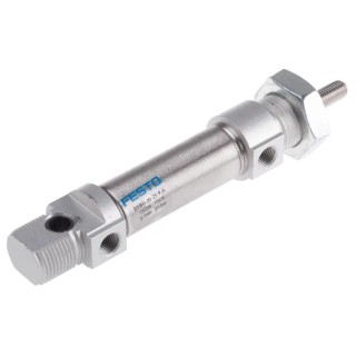 Festo DSNU-20-25-P-A Pneumatic Cylinder, DSNU Series, 20mm Bore, 25mm Stroke, 157mm Length, ATEX, ISO 6432
