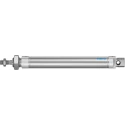 Festo DSNU-25-150-P-A Pneumatic Cylinder, 291.5mm Length, Stainless Steel, Elastomer Cushioning, 80°C Max Temp