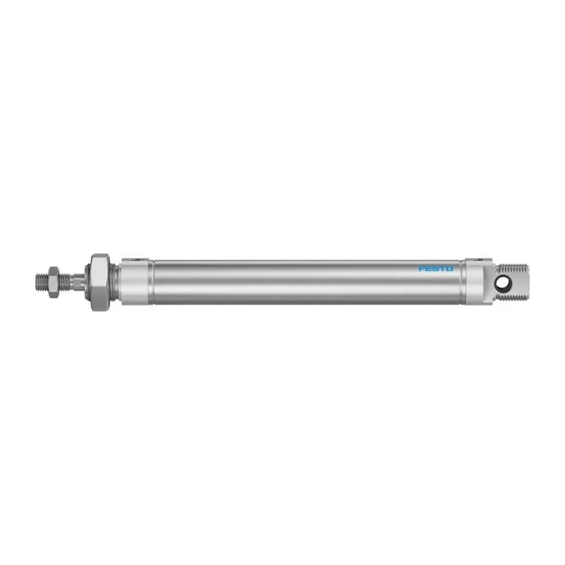 Festo DSNU-25-150-P-A Pneumatic Cylinder, 291.5mm Length, Stainless Steel, Elastomer Cushioning, 80°C Max Temp