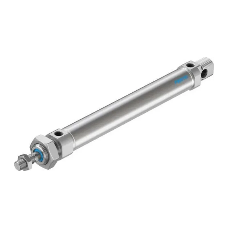 Festo DSNU-25-150-P-A Pneumatic Cylinder, 291.5mm Length, Stainless Steel, Elastomer Cushioning, 80°C Max Temp