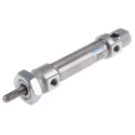 Festo DSNU-20-40-PPS-A Pneumatic Cylinder, Double Acting, 20 mm Bore, 40 mm Stroke, Stainless Steel, ISO 6432
