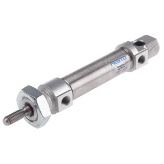 Festo DSNU-20-40-PPS-A Pneumatic Cylinder, Double Acting, 20 mm Bore, 40 mm Stroke, Stainless Steel, ISO 6432