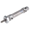 Festo DSNU-20-40-PPS-A Pneumatic Cylinder, Double Acting, 20 mm Bore, 40 mm Stroke, Stainless Steel, ISO 6432