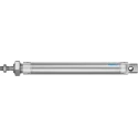 Festo Pneumatic Piston Rod Cylinder 25 mm Bore, 160 mm Stroke, DSNU Series, DSNU-25-160-PPV-A
