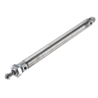 Festo DSNU-25-250-PPS-A Pneumatic Cylinder, Double Acting, Self-Adjusting Cushioning, 391.5mm Length