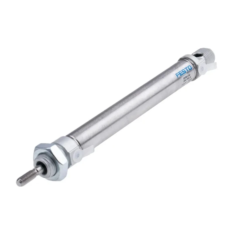 Festo Pneumatic Cylinder, DSNU-16-100-PPS-A, 16 mm Bore, 100 mm Stroke, Double Acting, Air Cushion