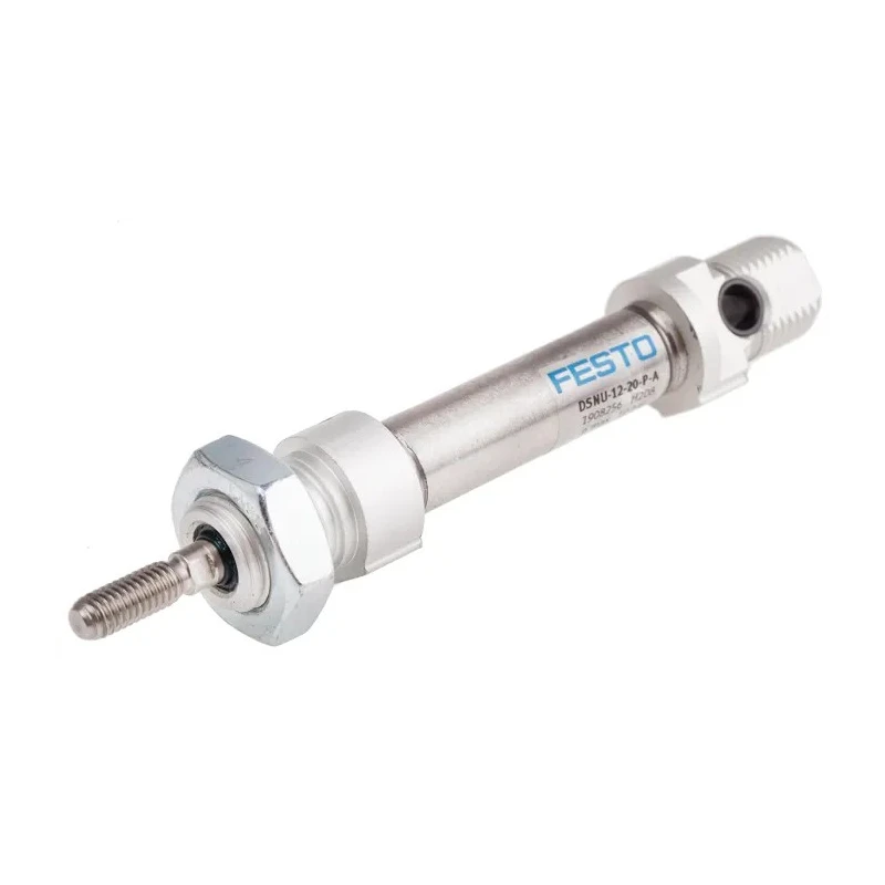 Festo Pneumatic Cylinder 12 mm Bore, 20 mm Stroke, Stainless Steel, Double Acting, DSNU-12-20-P-A