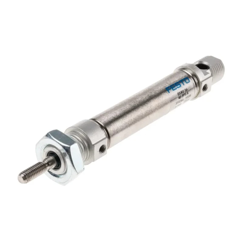 Festo DSNU-16-40-PPS-A Pneumatic Cylinder 500 mm Stroke, Double Acting, Stainless Steel, ISO 6432