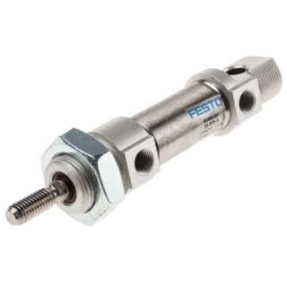 Festo DSNU-20-10-PPS-A Pneumatic Cylinder 500mm Stroke, 20mm Bore, Double Acting, Self-Adjusting Cushioning, Stainless Steel