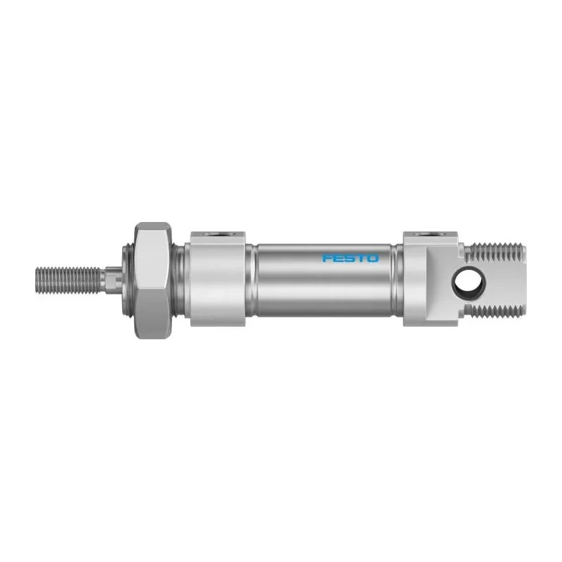 Festo DSNU-20-10-PPS-A Pneumatic Cylinder 500mm Stroke, 20mm Bore, Double Acting, Self-Adjusting Cushioning, Stainless Steel