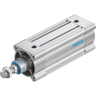 Festo Pneumatic Piston Rod Cylinder, DSBC-80-125-PPSA-N3, 80mm Bore, 125mm Stroke, Double Acting, 12 Bar, Aluminium Body