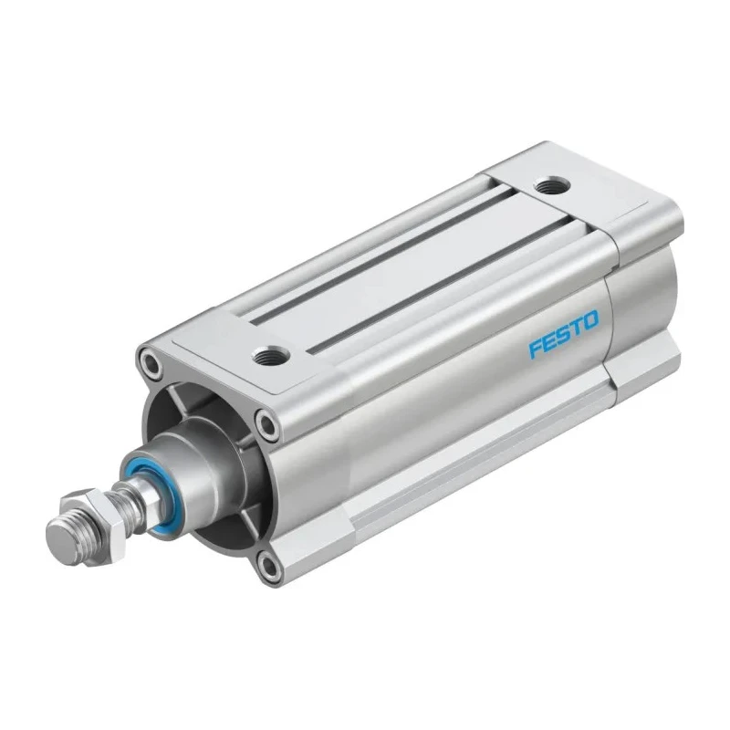 Festo Pneumatic Piston Rod Cylinder, DSBC-80-125-PPSA-N3, 80mm Bore, 125mm Stroke, Double Acting, 12 Bar, Aluminium Body