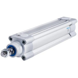 Festo Pneumatic Piston Rod Cylinder, Double Acting, Aluminium Body, Air Cushion, 40mm Bore, 150mm Stroke DSBC-40-150-PPVA-N3