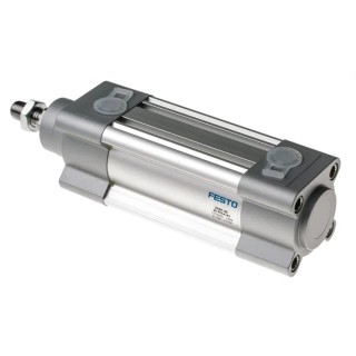 Festo DSBC-40-50-PPSA-N3 Pneumatic Piston Rod Cylinder, 40mm Bore, 50mm Stroke, Aluminium Body, Double Acting