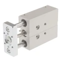 Festo DFM Series Pneumatic Guided Cylinder, Double Acting, 12mm Bore, 40mm Stroke, 10 bar, Wrought DFM-12-40-P-A-KF