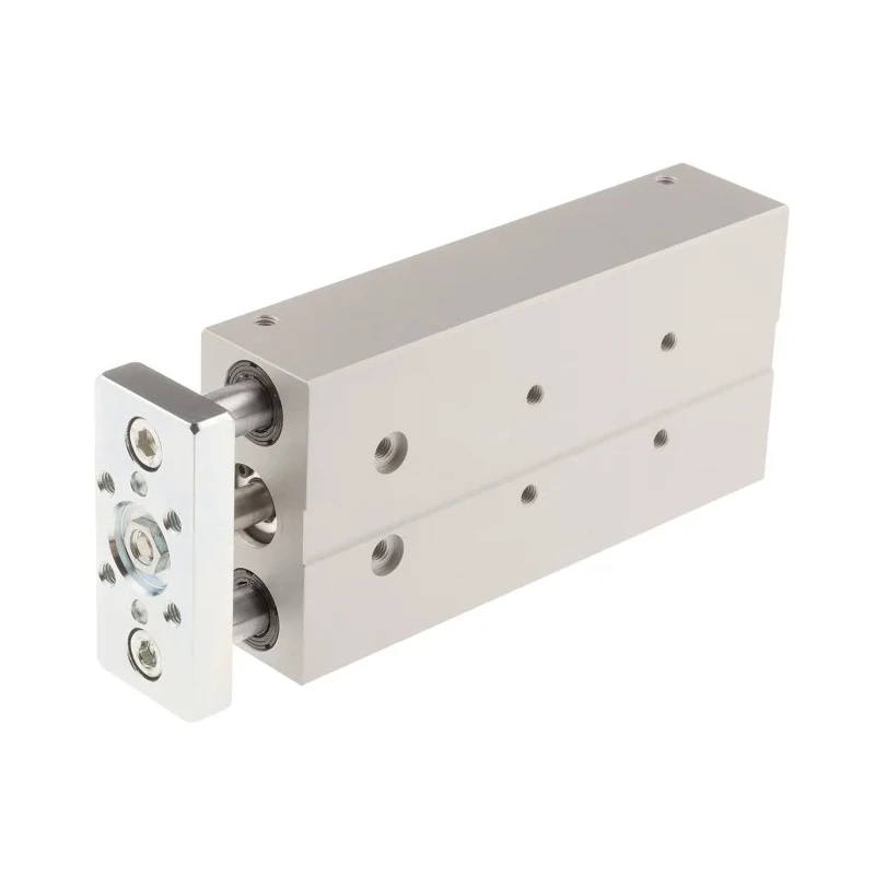 Festo Pneumatic Guided Cylinder 16mm Bore, Double Acting, 100mm Stroke, Wrought Aluminium Alloy DFM-16-100-P-A-KF