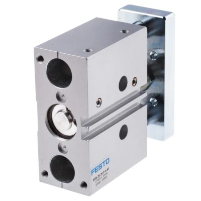 Festo DFM Series Pneumatic Guided Cylinder Double Acting 20mm Bore, 20mm Stroke, 10 bar, DFM-20-20-P-A-KF