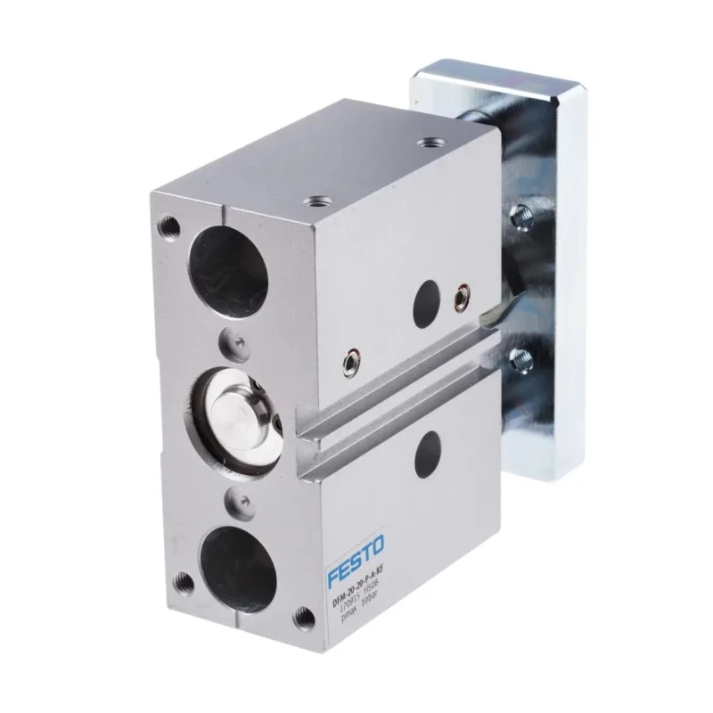 Festo DFM Series Pneumatic Guided Cylinder Double Acting 20mm Bore, 20mm Stroke, 10 bar, DFM-20-20-P-A-KF