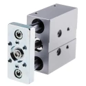 Festo Pneumatic Guided Cylinder DFM-16-25-P-A-KF, 16mm Bore, 25mm Stroke, Double Acting, 10 bar, Ball Bearing Guide