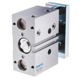 Festo Pneumatic Guided Cylinder DFM-25-20-P-A-GF, 25mm Bore, 20mm Stroke, Double Acting, 10 Bar Max Pressure