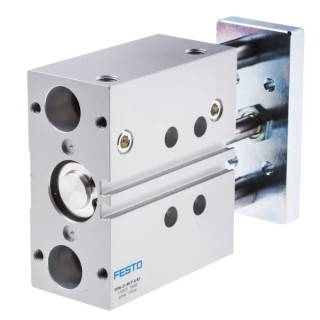Festo DFM Series Pneumatic Guided Cylinder Double Acting 25mm Bore 40mm Stroke Anodised Aluminium DFM-25-40-P-A-KF