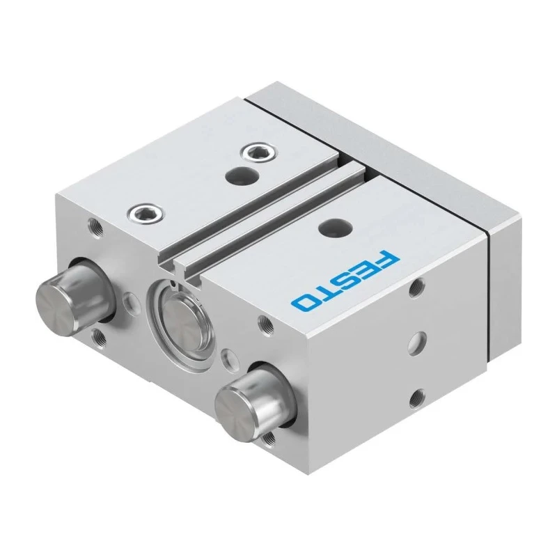 Festo Pneumatic Guided Cylinder DFM-25-20-P-A-GF, 25mm Bore, 20mm Stroke, Double Acting, 10 Bar Max Pressure