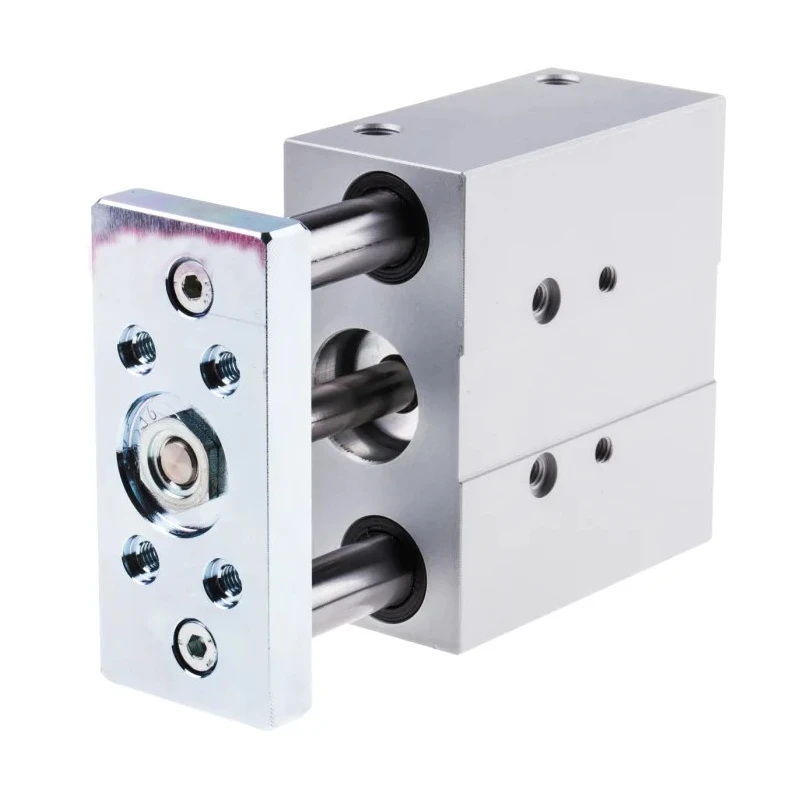 Festo DFM Series Pneumatic Guided Cylinder Double Acting 25mm Bore 40mm Stroke Anodised Aluminium DFM-25-40-P-A-KF