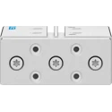 Festo Pneumatic Guided Cylinder, 20mm Bore, Double Acting, 50mm Stroke, 10 Bar, High Alloy Stainless Steel DFM-20-50-P-A-GF