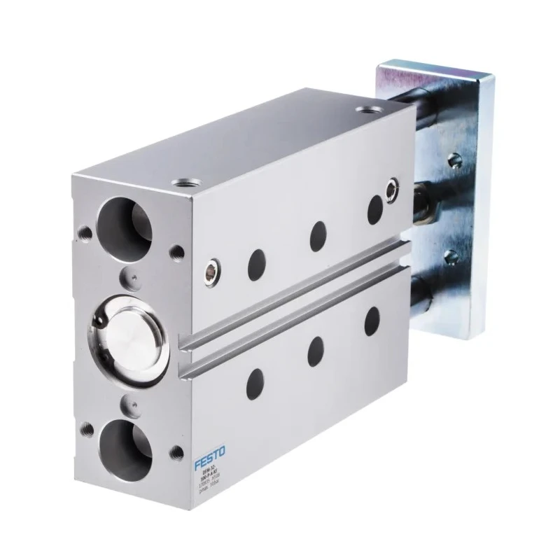 Festo DFM-32-100-P-A-KF Pneumatic Guided Cylinder, 32mm Bore, 100mm Stroke, Double Acting, 10 bar, Ball Bearing, Germany