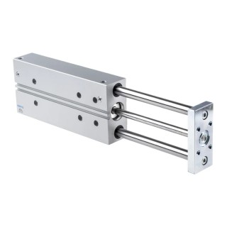 Festo Pneumatic Guided Cylinder DFM-32-200-P-A-KF, 32mm Bore, 200mm Stroke, Double Acting, 10 bar, Ball Bearing