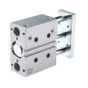 Festo Pneumatic Guided Cylinder Double Acting , 40mm Bore, 50mm Stroke, 10 Bar, Ball Bearing, Wrought DFM-40-50-P-A-KF
