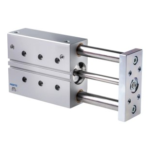 Festo Pneumatic Guided Cylinder 40mm Bore, 100mm Stroke, Double Acting, Anodised Aluminium Body, DFM-40-100-P-A-GF
