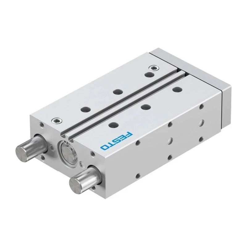 Festo Pneumatic Guided Cylinder 40mm Bore, 100mm Stroke, Double Acting, Anodised Aluminium Body, DFM-40-100-P-A-GF