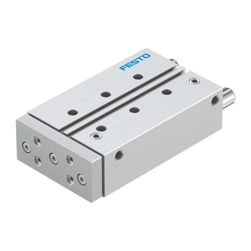 Festo Pneumatic Guided Cylinder 40mm Bore, 100mm Stroke, Double Acting, Anodised Aluminium Body, DFM-40-100-P-A-GF