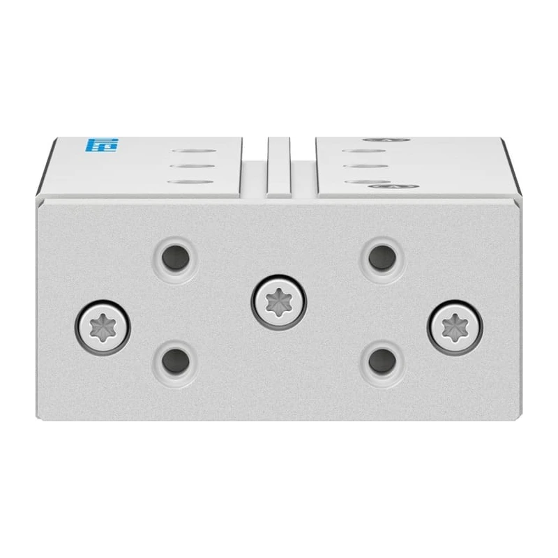 Festo Pneumatic Guided Cylinder 40mm Bore, 100mm Stroke, Double Acting, Anodised Aluminium Body, DFM-40-100-P-A-GF