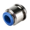 Festo Pneumatic Push-in Fitting, Brass, Nickel-Plated, Male G 1/2 Inch Thread, 12mm Tube, QS Series QS-G1/2-12-I