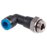 Festo QSLL Series Polybutylene Pneumatic Push-in Fitting, Male Elbow, G 1/2 Thread, Nickel Plated, ISO 228-1 QSLL-G1/2-12
