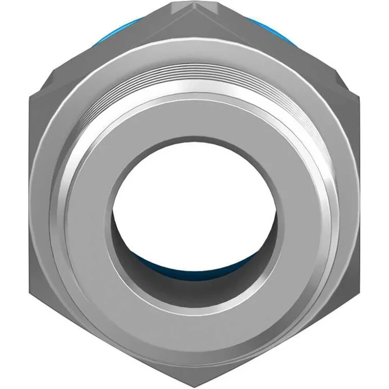 Festo Pneumatic Push-in Fitting, Male R 1/2 Inch, Brass, Nickel Finish, 16mm Tube, QS Series QS-1/2-16