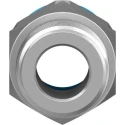 Festo Pneumatic Push-in Fitting, Male R 1/2 Inch, Brass, Nickel Finish, 16mm Tube, QS Series QS-1/2-16