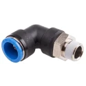 Festo Polybutylene Terephthalate Pneumatic Male Fitting, R 3/8 Inch, 16mm Push-In, QSL-3/8-16