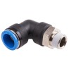 Festo Polybutylene Terephthalate Pneumatic Male Fitting, R 3/8 Inch, 16mm Push-In, QSL-3/8-16